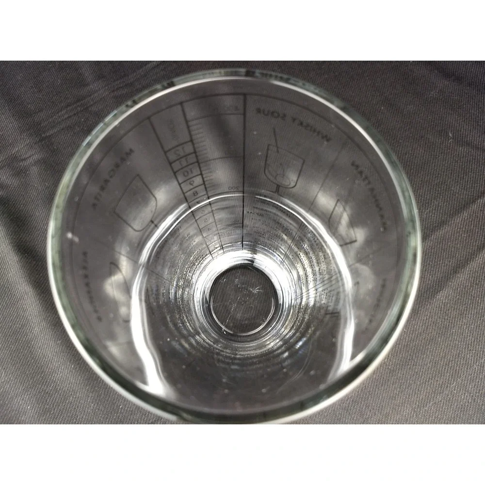 Libbey Cocktail Mixed Drink Recipe Glass‎ Tumbler & Stainless Spoon Barware Vtg